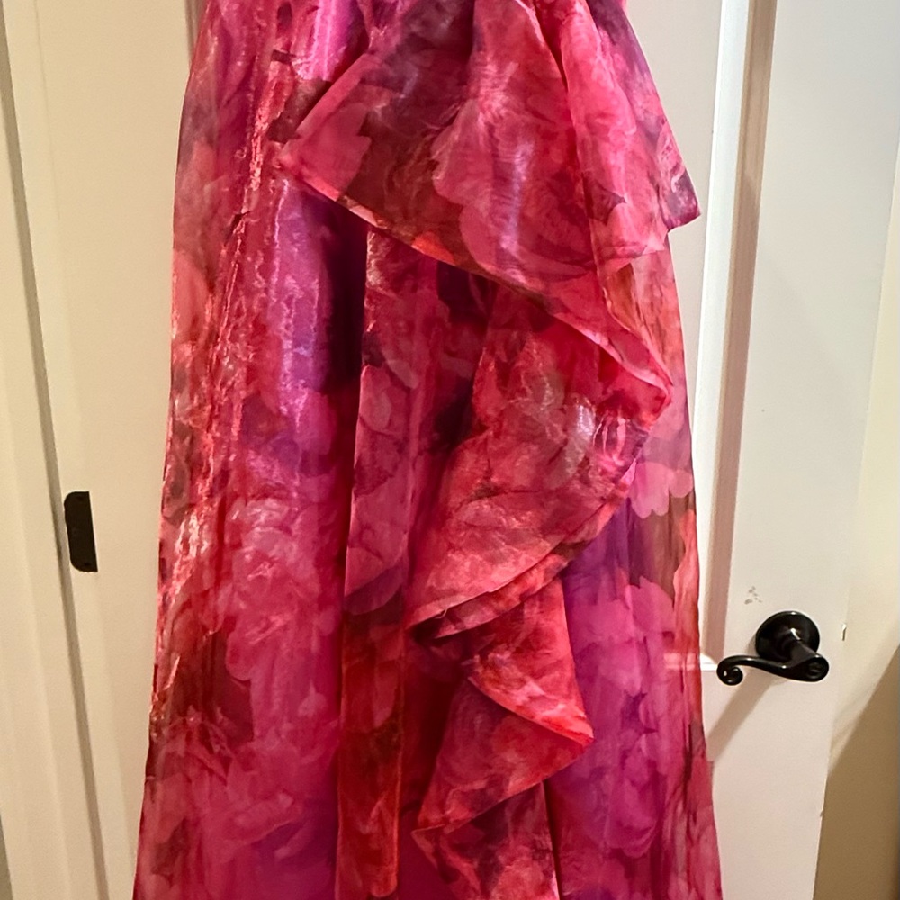 Eliza J Vibrant Pink Satin Dress